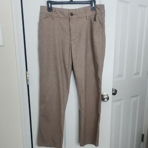 Lee Cream Straight Leg Pants with Relaxed Fit